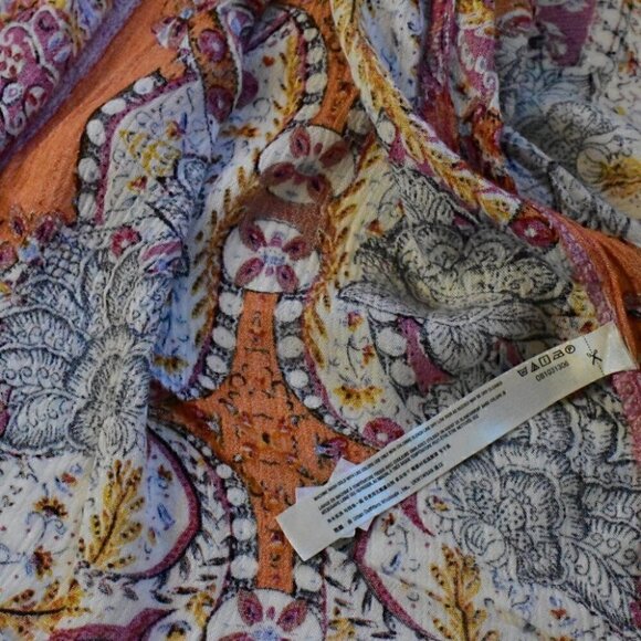 Free People Count Me In Trapeze Boho Tank Top Floral Mini Dress Size XS - Picture 10 of 15